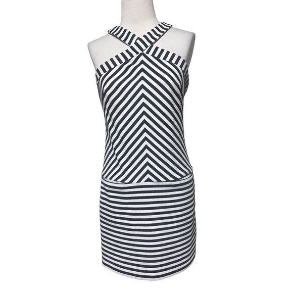 trina Trina Turk Mod Style Sleeveless Summer Dress Black & White Size 2 - Picture 1 of 6